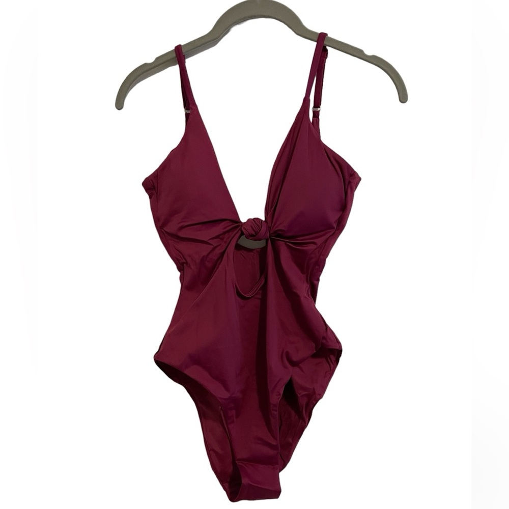 Andie Swim The Santorini One Piece Swimsuit in Plum Size Small